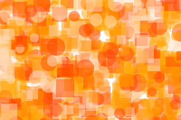 Abstrait orange cercles carrés illustration fond — Photo