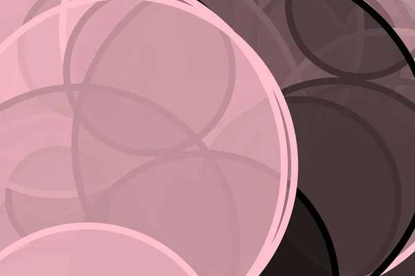 抽象灰色粉红色圆圈插图背景 — 图库照片