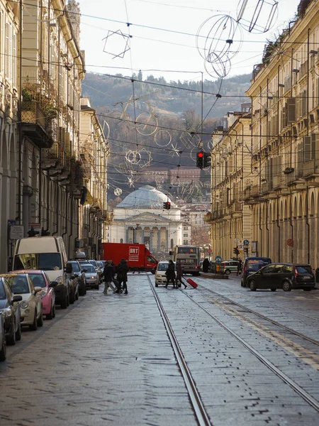 Via Po v Turíně — Stock fotografie