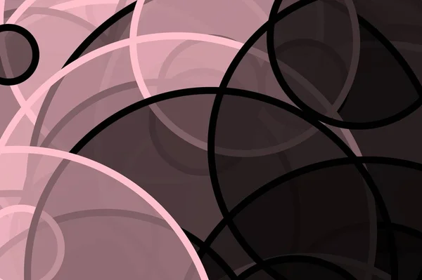 抽象灰色粉红色圆圈插图背景 — 图库照片