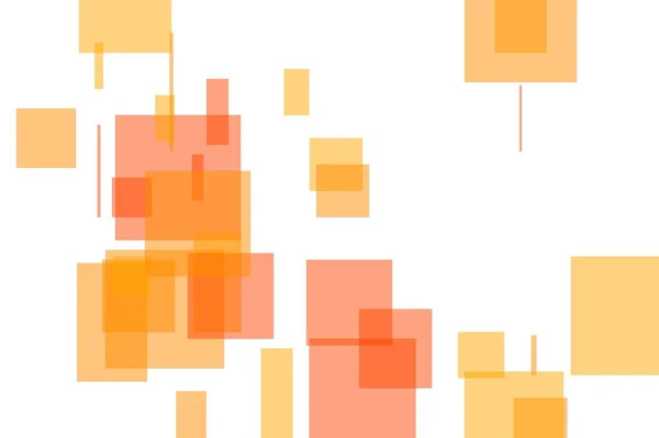 Abstrakte orange Quadrate Illustration Hintergrund — Stockfoto