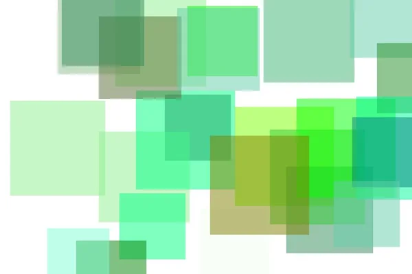 抽象的な緑の正方形イラスト背景 — ストック写真