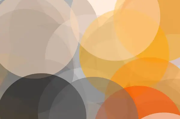 抽象的な灰色オレンジ サークル イラスト背景 — ストック写真
