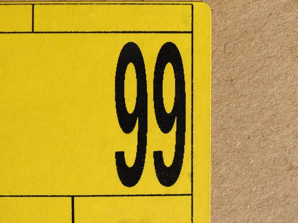 Number 99 ninetynine — Stock Photo, Image