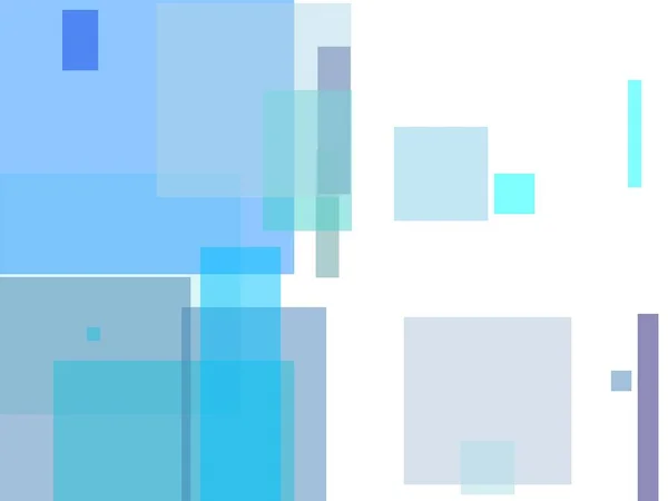 Abstrakt Blå rutor illustration bakgrund — Stockfoto