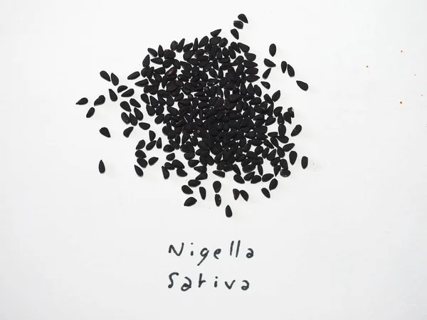 Black Cumin (Nigella Sativa) seeds — Stock Photo, Image