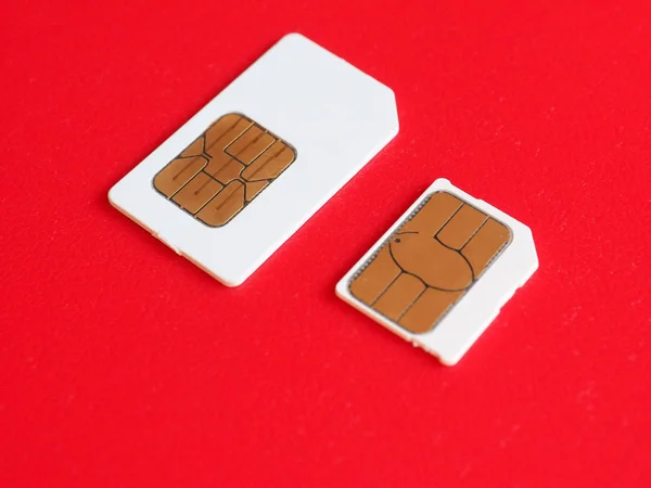 SIM e USIM cartão usado em telefones — Fotografia de Stock