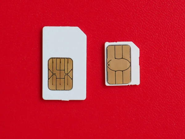SIM och Usim-kort som används i telefoner — Stockfoto