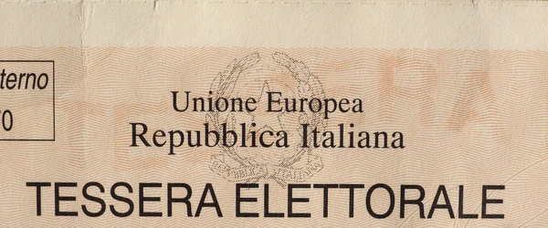 Carte électorale italienne — Photo