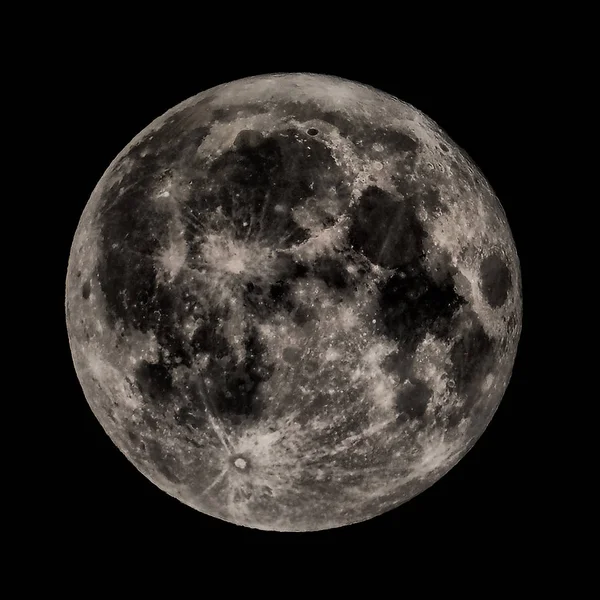 High contrast Full moon — Stock Photo, Image