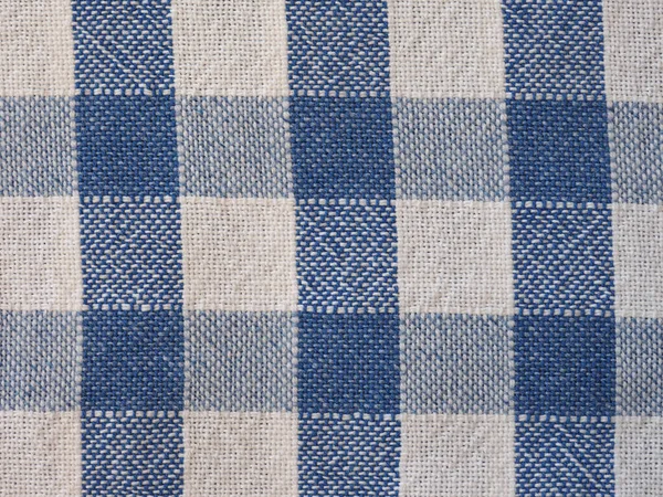 Синьо-білий картатий тканинний фон — стокове фото