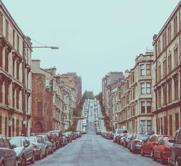 Retro vzhled Glasgow hill — Stock fotografie