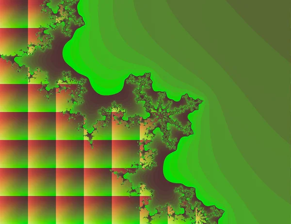 Зеленый фрактальный фон — стоковое фото