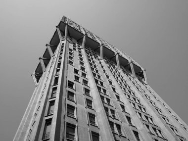 Torre Velasca Milano, siyah ve beyaz