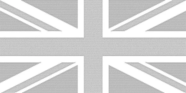 Ascii art zászló, az Egyesült Királyság (Uk) aka Union Jack — Stock Fotó