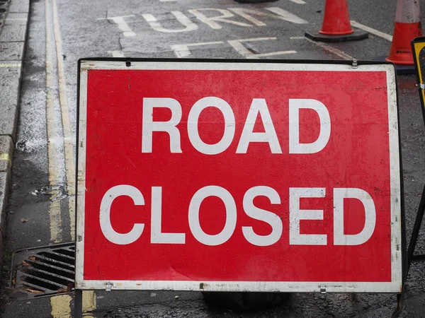 Road closed sign — Stock Photo, Image