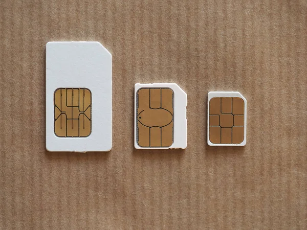 Mini micro e nano sim — Fotografia de Stock