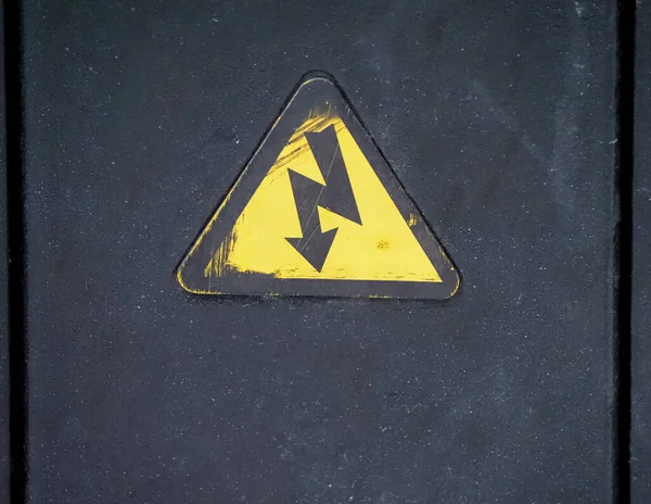 Sinal de aviso de electrocussão — Fotografia de Stock