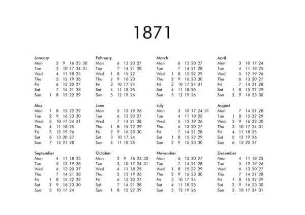 Calendar of year 1973 — Stock Photo © claudiodivizia #111230054