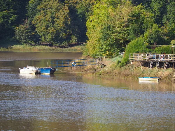 Fluss wye in chepstow — Stockfoto
