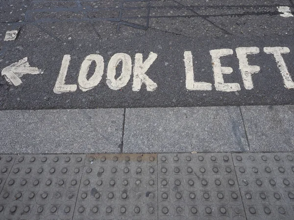 Look Left sign — Stock Photo, Image