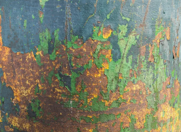 緑と茶色の錆びたスチールの質感の背景 — ストック写真