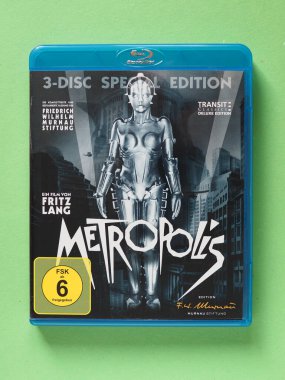 Berlin - Kasım 2019: Fritz Lang Metropolis filmi Blu-ray Bd disk