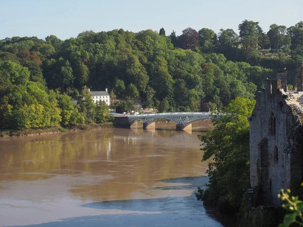 De rivier de Wye in Chepstow — Stockfoto