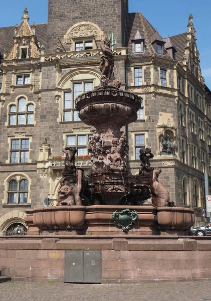 Jubilaeumsbrunnen (Jubileum Fountain)又名Neptunbrunnen (Neptune) — 图库照片