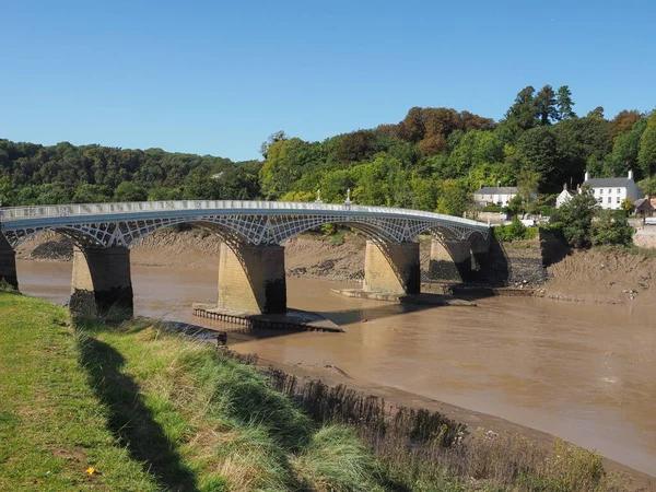 Old Wye Bridge w mieście Chepstow — Zdjęcie stockowe