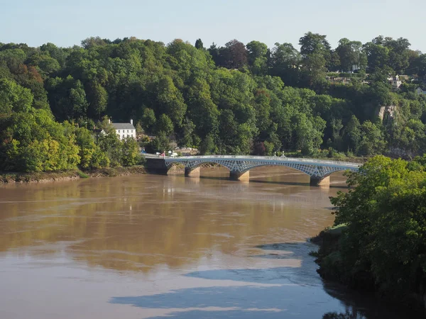 Rzeka Wye w Chepstow — Zdjęcie stockowe