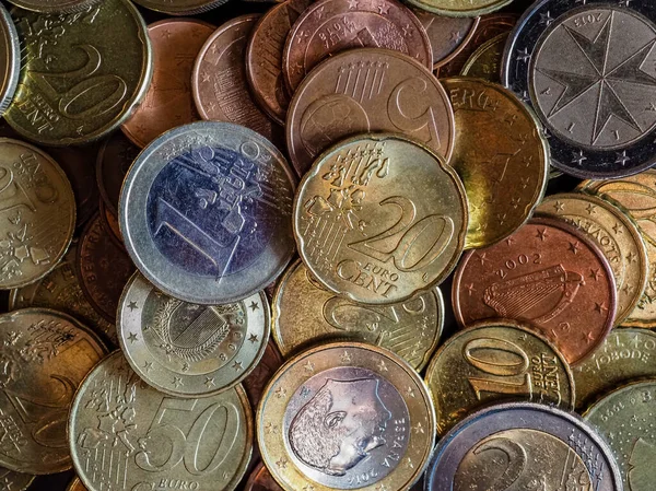 Euro coins, European Union — Stock Photo, Image