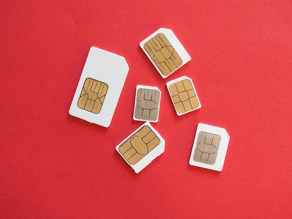 Mini micro and nano sim — стоковое фото