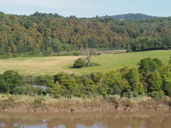 Widok na wieś w Chepstow — Zdjęcie stockowe