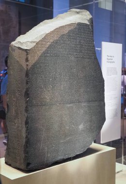Rosetta stone Londra'da British Museum'da