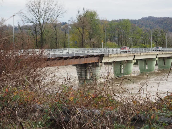 Large river flood — Stock Photo, Image