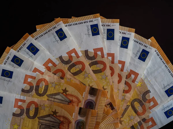 Notas em euros, União Europeia — Fotografia de Stock