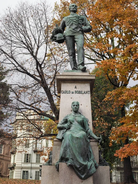 Pomnik Carlo di Robilanta w Turynie — Zdjęcie stockowe