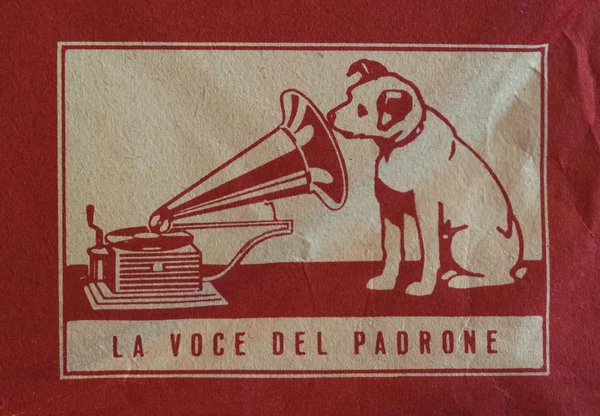 MILÃO - DEC 2019: O logotipo do La Voce del Padrone (voz de seu mestre) — Fotografia de Stock