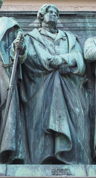 国王弗里德里希 · 威廉 · 伊在科伦的纪念碑 — 图库照片
