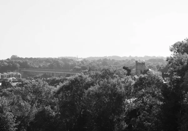 Železniční most Chepstow, černý a bílý — Stock fotografie