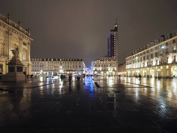 Piazza Castello tér Torinóban — Stock Fotó