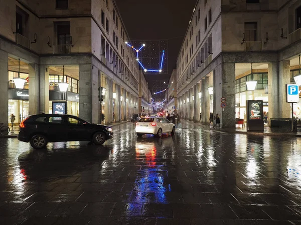 Via Roma street in Turin — Stock Photo, Image