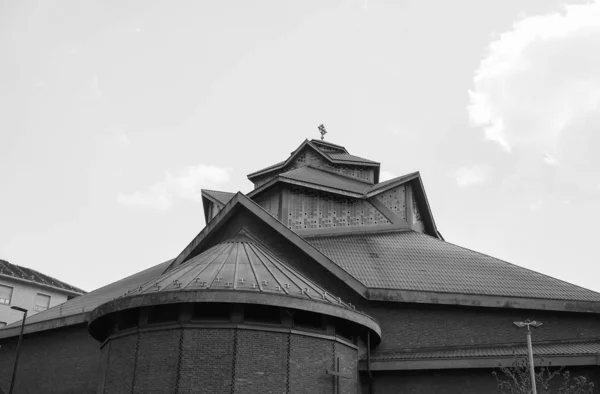 Torino 'daki Santa Teresa Kilisesi, siyah beyaz — Stok fotoğraf