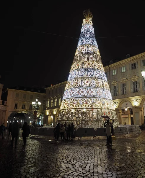 Praça Piazza San Carlo em Turim — Fotografia de Stock