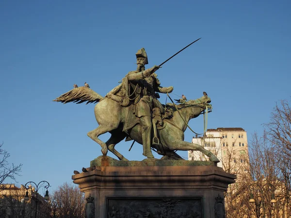 Vittorio Emanuele Ii standbeeld in Turijn — Stockfoto