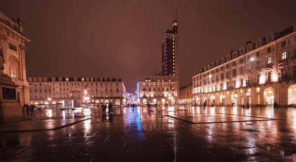 Piazza Castello plein in Turijn — Stockfoto