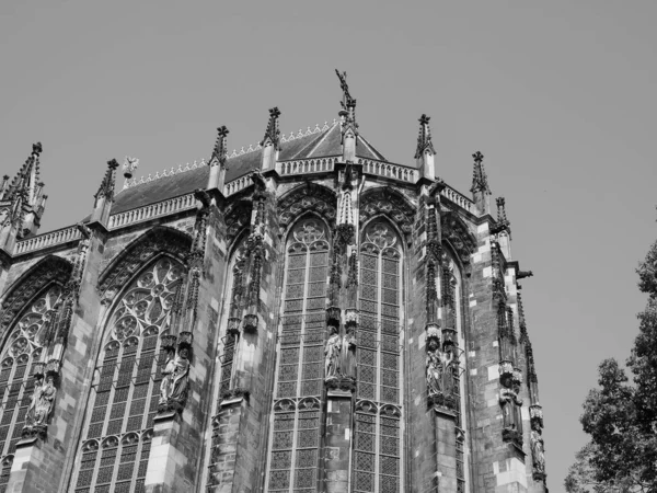Aachener Dom i Aachen, sort og hvid - Stock-foto