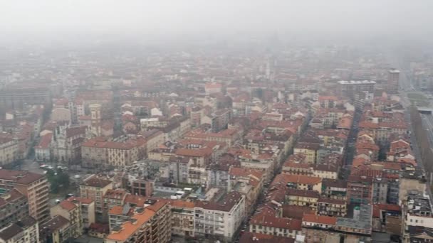 Aerial View City Turin Italy — Stock Video