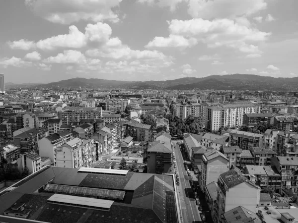 Veduta aerea di Torino, in bianco e nero — Foto Stock